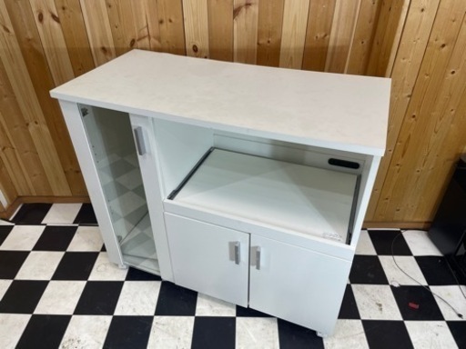 コンパクトレンジボード　900×420×800 ホワイト　コンセント付き