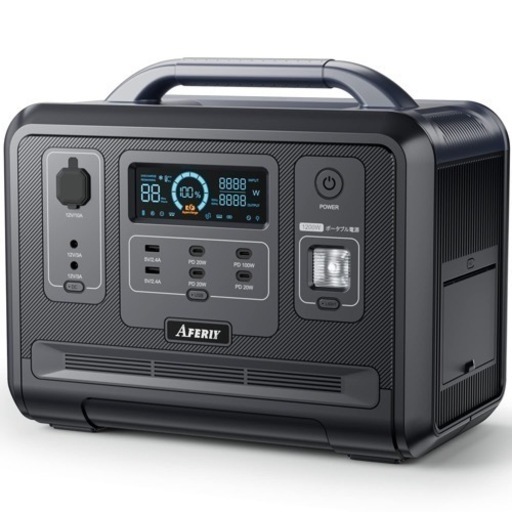 新品未使用 ポータブル電源 非常電源 13台同時充電 1200w キャンプ 防災 災害 備え