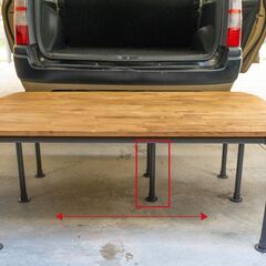 サクシードバン 荷室用 棚（イレクターパイプ＋天板）/ 収納 / DIY  / キャンプの画像
