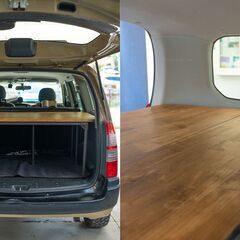 サクシードバン 荷室用 棚（イレクターパイプ＋天板）/ 収納 / DIY  / キャンプの画像