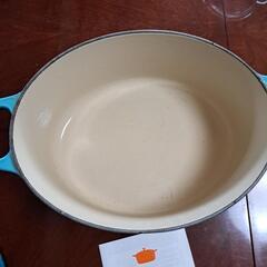 【最終値下げ❣️】　ル・クルーゼ　鍋　ターコイズブルーの画像