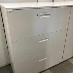 DSK 3段ラテラル書庫 天板付 カギ有 中古