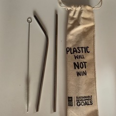 新品　ストロー　GOALS ステンレス　専用袋