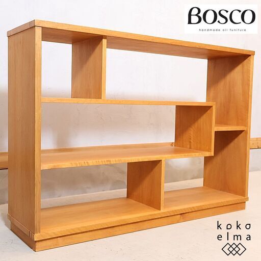 ACTUS(アクタス)で取り扱われていたBOSCO(ボスコ)のオープンシェルフ(小)です。オイル仕上げのナチュラルな飾り棚。ブックシェルフや店舗の什器ラックなどにも。北欧風やカフェ系のインテリアに！