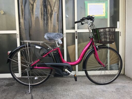 地域限定送料無料　ヤマハ　パス　ナチュラ　新基準　8,7AH　子供乗せ　ピンク　アシスタ　ビビ　神戸市　電動自転車