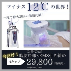 業界最高温度！マイナス12度次世代脂肪冷却 4カップ¥29,800