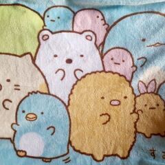 🧸すみっコぐらし キッズポンチョ 膝掛け ブランケット クッションの画像