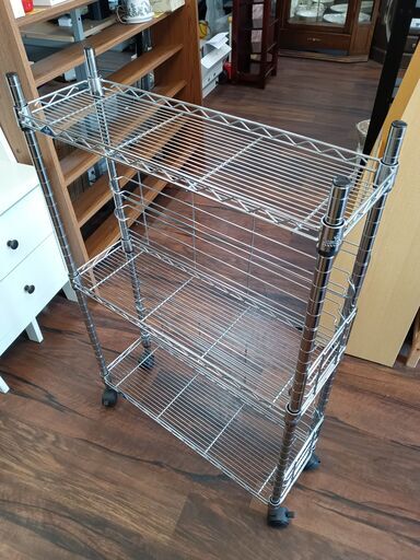 ３段メタルラック　サイズ（約）幅59×奥19×高94　　■近隣配送無料 買取GO‼　栄和店