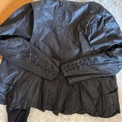 牛革、黒皮ジャンの画像