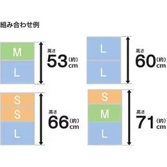 【受け渡し者決定済み】ニトリ　押入れ用収納ボックス　残り【ワイドM②】【ワイドL①】【M①】【L①(傷あり)】の画像