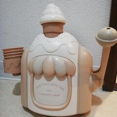 お風呂遊び　ソフトクリーム作り