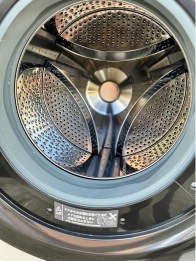 シャープ ドラム式 洗濯乾燥機 ES-S7G-WL ヒーターセンサー乾燥 左開き(ヒンジ左) 洗濯7kg/乾燥3.5kg 22年製 No2707