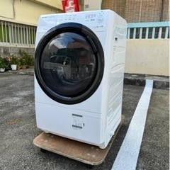 シャープ ドラム式 洗濯乾燥機 ES-S7G-WL ヒーターセンサー乾燥 左開き(ヒンジ左) 洗濯7kg/乾燥3.5kg 22年製 No2707