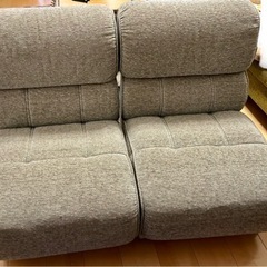 カリモク　ソファ　グレー　1人がけ　２つセット
