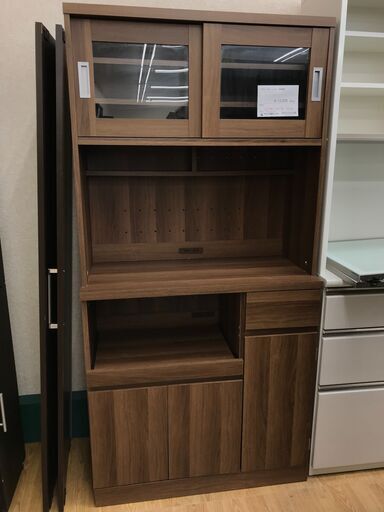 ★ジモティ割あり★ ベガコーポレーション 食器棚 ブラウン H182×W90×D42 クリーニング済み KJ4331