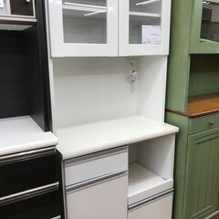 ★ジモティ割あり★  食器棚 ホワイト H181×W79×D43...