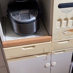 【限定】米びつ付きレンジ台