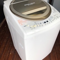 おすすめ　北九州市内配送無料　保証付き　東芝 TOSHIBA AW-8V3M（T） [たて型洗濯乾燥機 （8.0kg） マジックドラム ブラウン]