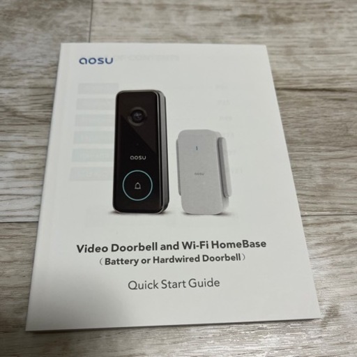 決まりました/新品/AOSU Video Doorbell ドアベル 防犯 未使用