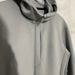 【UNIQLO】ドライストレッチスウェットジップパーカー グレー Sサイズの画像