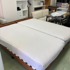 【お取引中】キングサイズご利用推奨 シングルベッド 2台セット ...