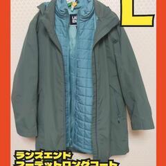 美品☆ ライナー付 フーデットロングコート ランズエンド レディ...