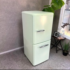 149L 右開き　２ドア　冷凍冷蔵庫　レトロ　ミントグリーン　インテリアの画像
