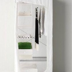IKEA・イケア クローゼット洋服収納 BREIM　ワードローブ、ホワイト の画像