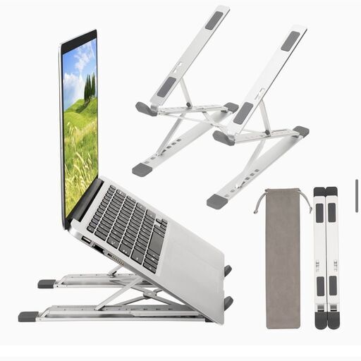 ノートパソコンスタンドタブレットスタンド ポータブルパソコンスタンド、収納袋付き