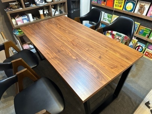 天然木ウォールナットモダンデザインダイニング　【Wyrd】ヴィールド/5点セット(テーブルW150+チェア×4)