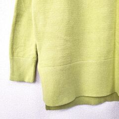 【おみせっち】美品 AMERICAN HOLIC ラグラン前後差ニットチュニック Fサイズ イエロー ☆やわらかニット☆ レディース アメリカンホリックの画像