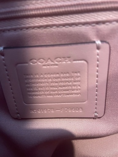 【美品】COACH ピンクトートバッグ