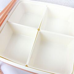 【おみせっち】SNOOPY スヌーピー カトラリー付きピクニックケース3段(仕切り有り) ランチボックス 角型(大) スプーン＆フォーク＆ナイフ＆お皿 運動会の画像