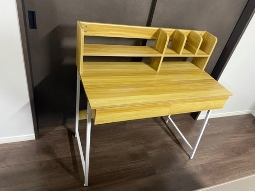梱包式❗️新品❗️ 引き出し付き❗️デスク ラック付き ワークデスク学習デスク パソコンデスク 