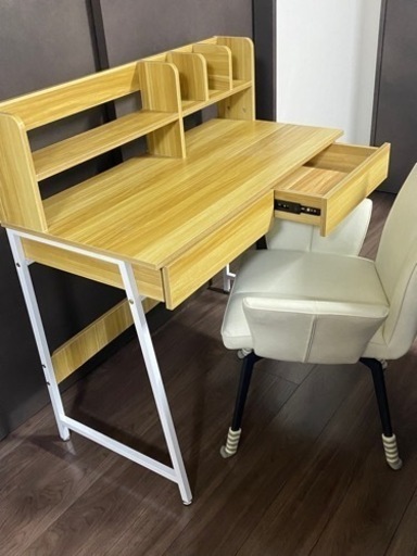 梱包式❗️新品❗️ 引き出し付き❗️デスク ラック付き ワークデスク学習デスク パソコンデスク 