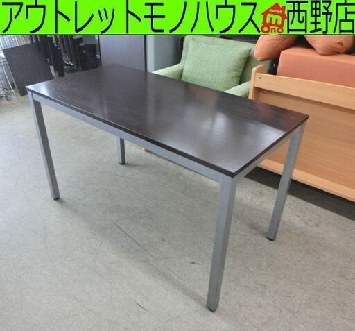 会議テーブル 120×60×70 ブラウン 木目調 アイリスチトセ ミーティングテーブル MT-1260 デスク 机 作業台 札幌 西野店