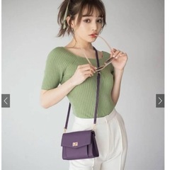 グレイル GRL スクエアネックリブトップス