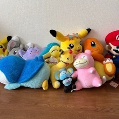【あげます】ポケモンのぬいぐるみとマリオのぬいぐるみ