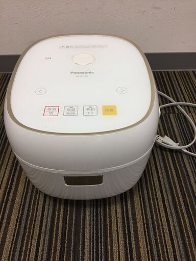 ♪Panasonic パナソニック IH ジャー炊飯器 SR-KT067 ホワイト 通電確認済 2017年製 0.5～3.5合炊き  中古 キッチン家電 (NF240215) Zi-1579