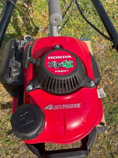 【埼玉/上尾発/引取り限定】【近場の配達可能】【中古/美品】【動作確認済】ホンダ耕運機プチな　FG201　補助車輪付き　取説(コピー)付き