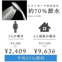 【値下げ】節水シャワー ＩＯ霧 イオムの画像