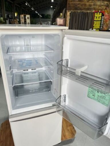 ★MITSUBISHI★ 三菱 2D冷蔵庫 MR-P15G-W 2021年 146L コンパクト 右開き 耐熱天板 レンジ置ける 一人暮らし