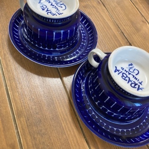 募集終了★アラビアコーヒーカップ&ソーサー ２客セット