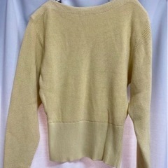 ユニクロ 綿ニット セーター 黄色(中古)