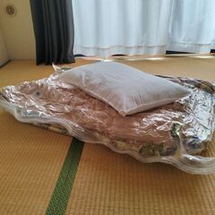 3/31 （日）まで＊ 布団一式 （掛け布団、敷布団、枕）を差し上げますの画像