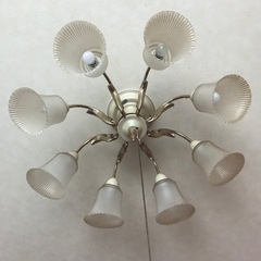 シャンデリア　照明　電気　ライト　リビングルーム　ガラス照明