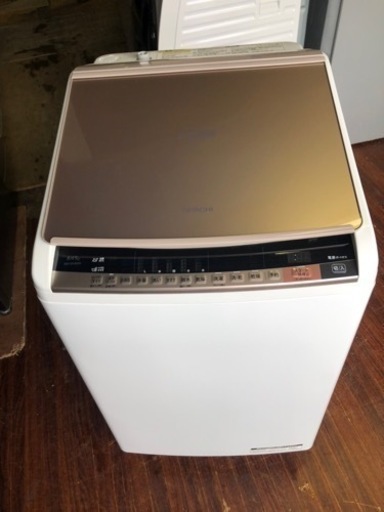 北九州市内配送無料　保証付き　日立 HITACHI BW-DV80A N [ビートウォッシュ 洗濯乾燥機 （8kg） シャンパン]