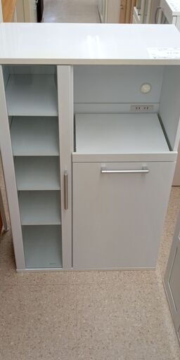 ★ジモティ割あり★  食器棚 白 H1116×D75×W39.5 クリーニング済み TJ4214
