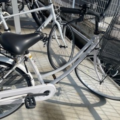 自転車　白