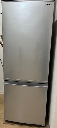 シャープ SHARP 冷蔵庫(幅48.0cm) 167L つけかえどっちもドア 2ドア シルバー系 SJ-D17E-S